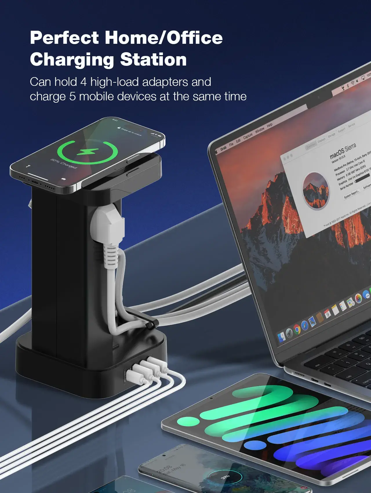 ldnio-sew4485-multiple-2500w-tower-power-strip-32w-usb-output-wireless-charging