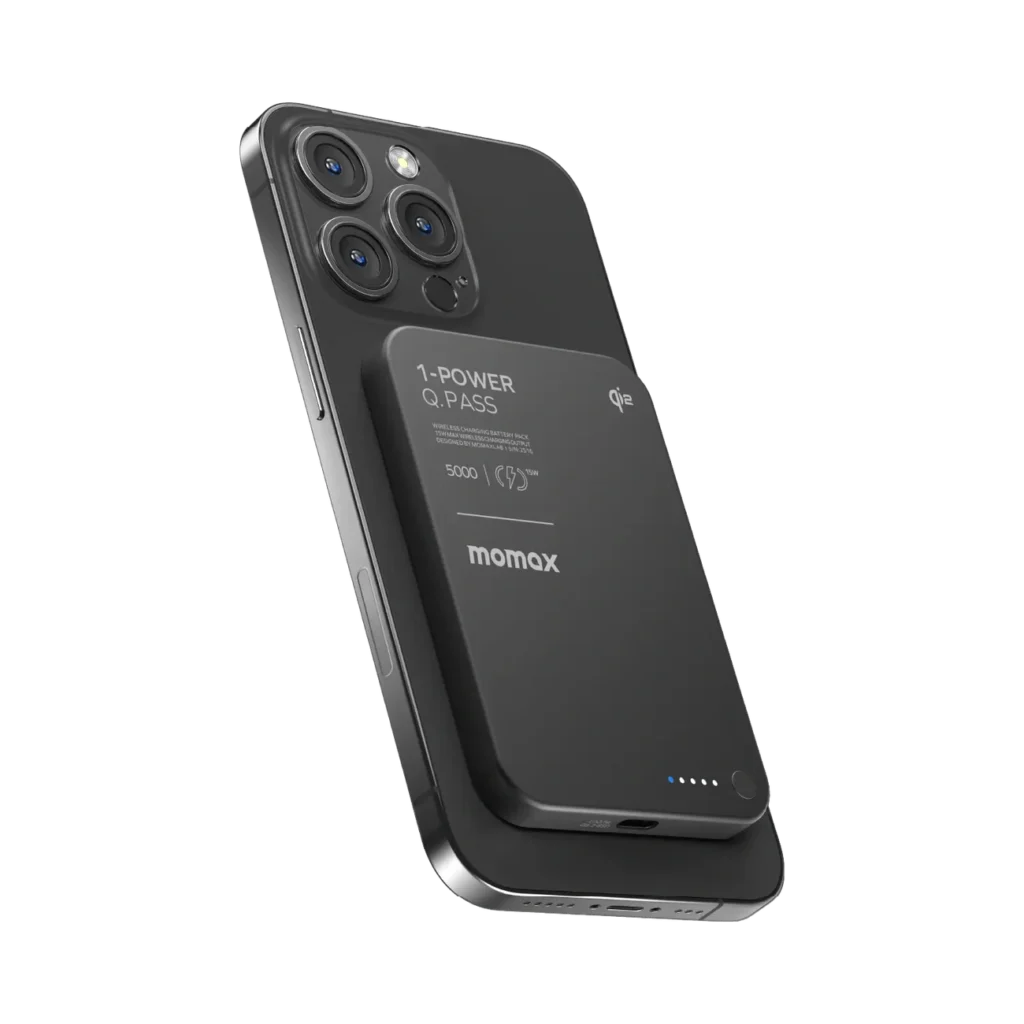 Momax Q.MAG X 5000mAh Magnetic Wireless Power Bank MagSafe Compatible