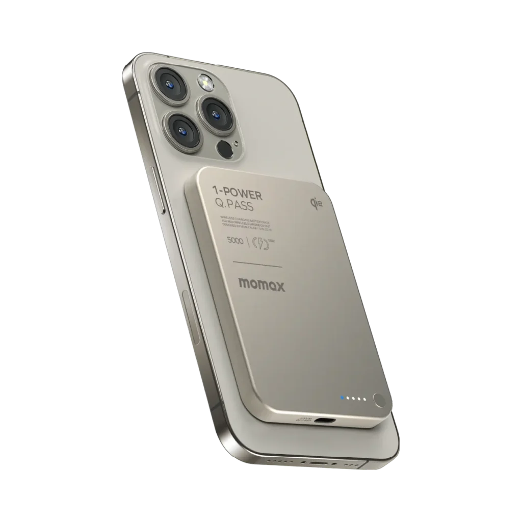 Momax Q.MAG X 5000mAh Magnetic Wireless Power Bank MagSafe Compatible
