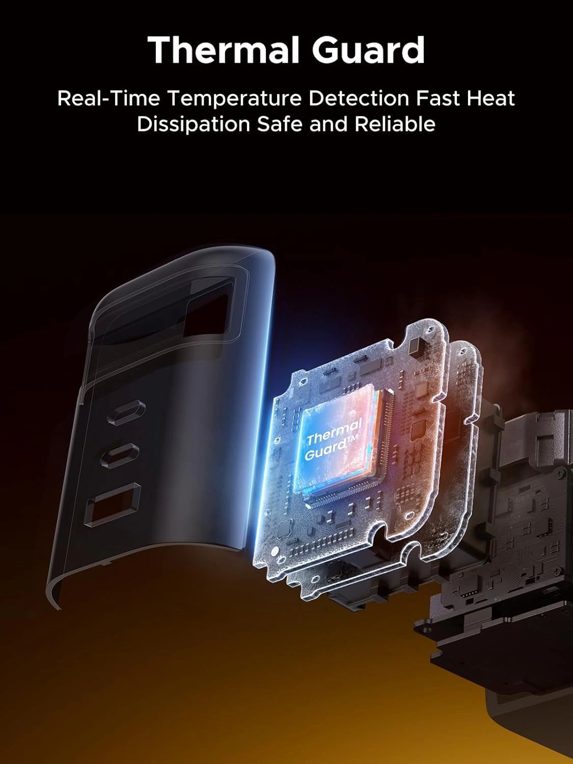 UGREEN Nexode 100W GaN USB C Retractable Charger with Built-in Cable and 3-Port Fast Charging Adapter