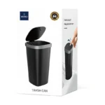 WiWU ergonomic spring cover trash can and CH020 automatic car mini trash bin for home, office, and car use