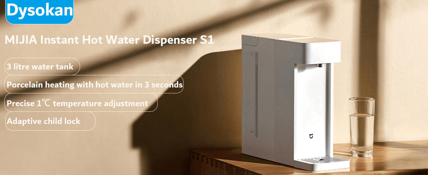 Xiaomi MIJIA Instant Hot Water Dispenser S1 3L Electric Kettle with 3s Fast Heating and Adjustable Temperature