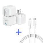 Anker PowerPort III 20W Cube PD Charger with USB-C to Lightning Cable (B2149) Features: Power up the iPhone 13 series to 50% in less than half an hour—that’s 3x faster compared to an original 5W charger. Easily carry PowerPort III 20W Cube with you thanks to the compact design. Equipped with a wide range of safety features including temperature control and current regulation to protect your connected devices. Charger with you wherever you go and Charge phones, tablets, earbuds, and more. More Specifications: Product Name: Anker 20W Wall Charger Charging Ports: USB-C Cable Power: 20W Input: 100-240V~0.6A 50-60Hz Output: 5V=3A / 9V=2.22A Main Feature: PowerIQ 3.0