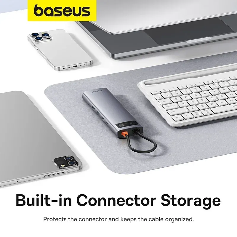 Baseus Metal Gleam Series 11 in 1 USB C hub 4K 60Hz aluminium adapter BS OH147