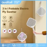 Qualitell Foldable Electric Mosquito Swatter V1 4000V UV light mosquito bat