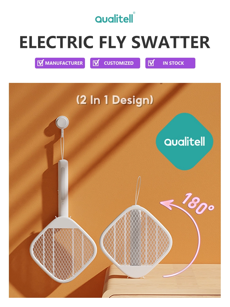 Qualitell Foldable Electric Mosquito Swatter V1 4000V UV light mosquito bat