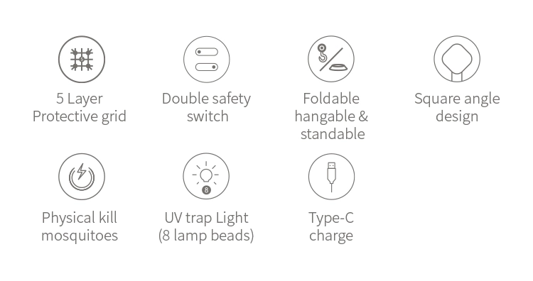 Qualitell Foldable Electric Mosquito Swatter V1 4000V UV light mosquito bat