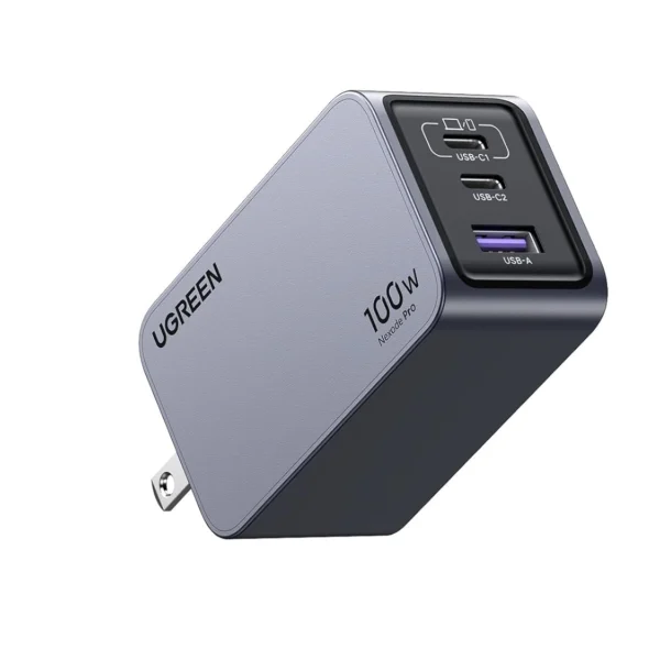 UGREEN Nexode Pro 100W 3 Port GaN Fast Charger Set X757 (25873) Ultra Fast USB C Wall Charger for Laptop, iPhone & Android