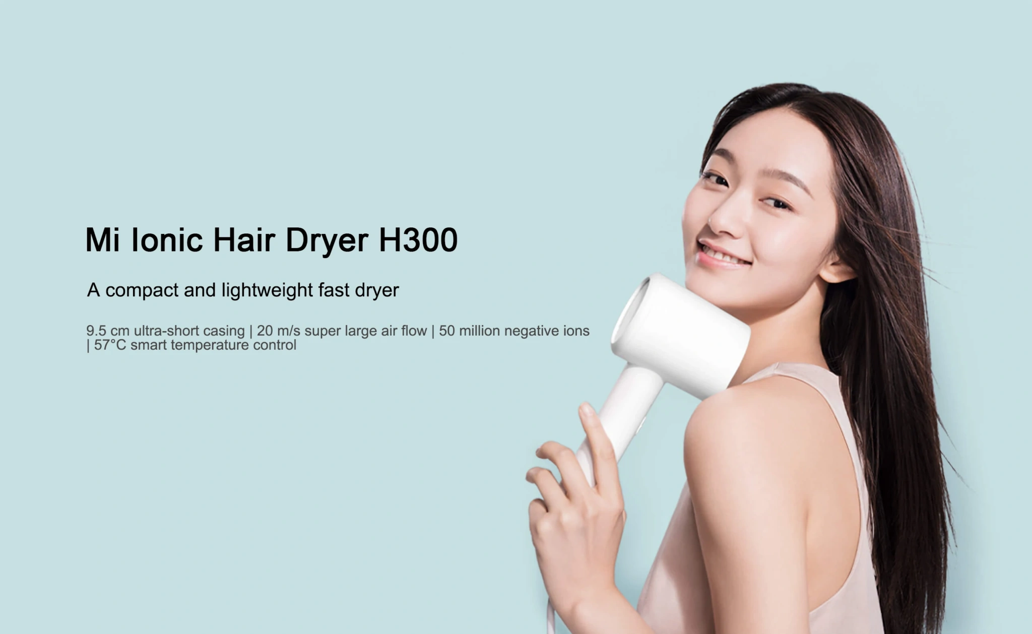 Xiaomi Mijia H300 Portable Quick Dry Hair Dryer 1600W