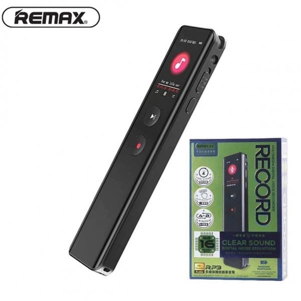 REMAX RP3 Digital Voice Recorder 16GB 1536K-BPS with voice activated recording