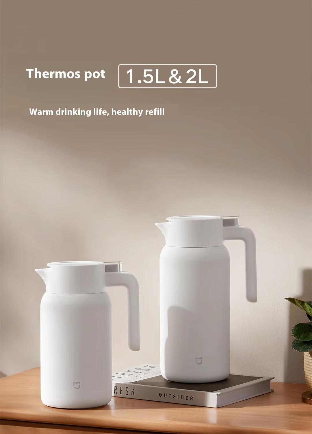 Xiaomi Mijia thermos flask vacuum insulated stainless steel 316L 1.5L 1.8L thermal kettle