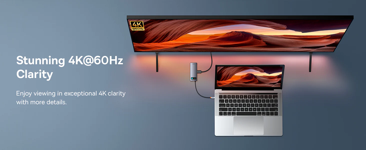 Baseus UltraJoy Series 7-Port HUB Docking Station (Type-C to HDMI 4K 60Hz)