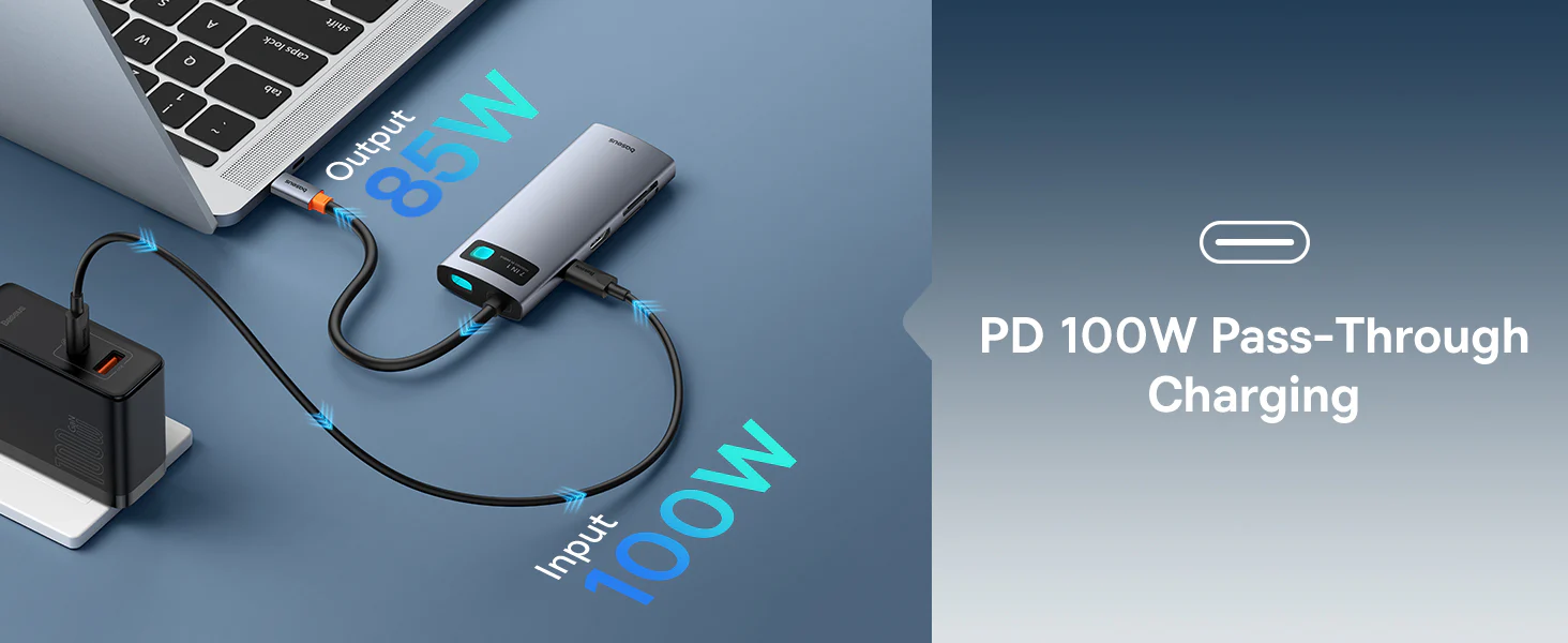 Baseus UltraJoy Series 7-Port HUB Docking Station (Type-C to HDMI 4K 60Hz)