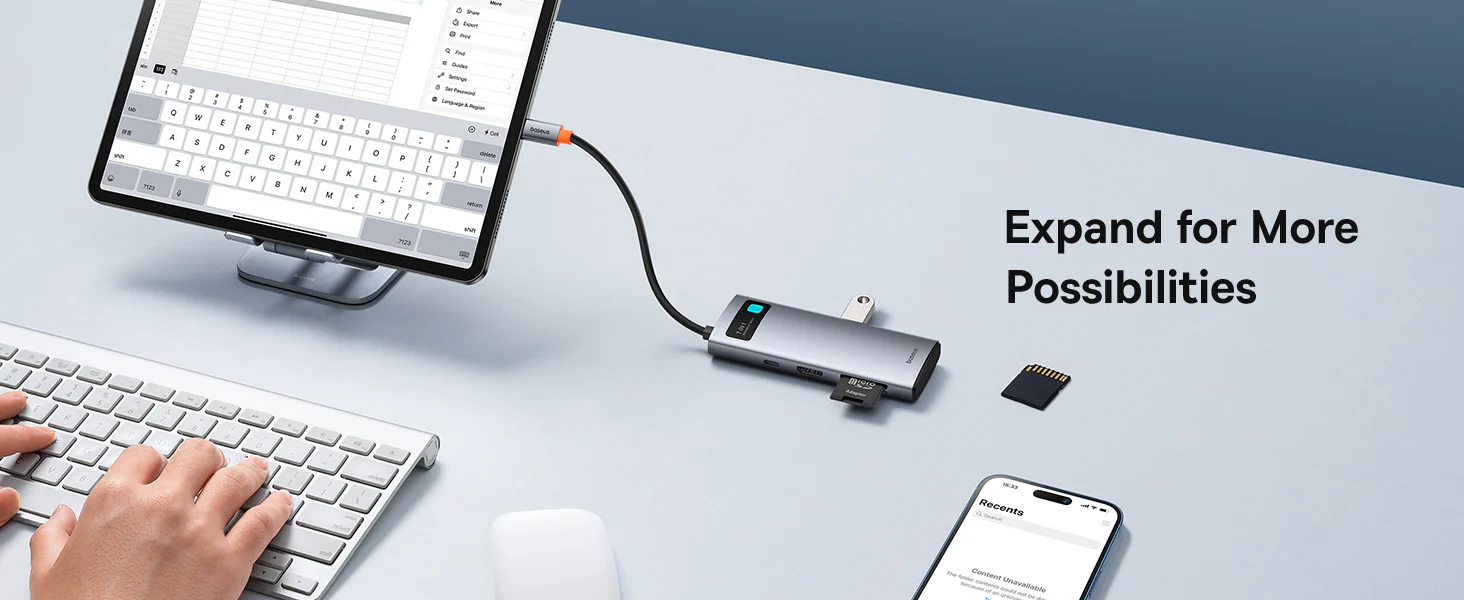 Baseus UltraJoy Series 7-Port HUB Docking Station (Type-C to HDMI 4K 60Hz)