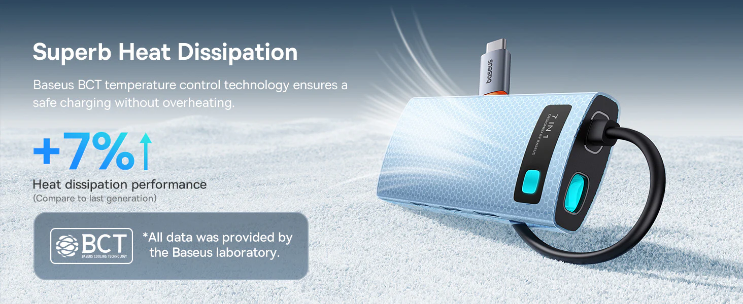 Baseus UltraJoy Series 7-Port HUB Docking Station (Type-C to HDMI 4K 60Hz)