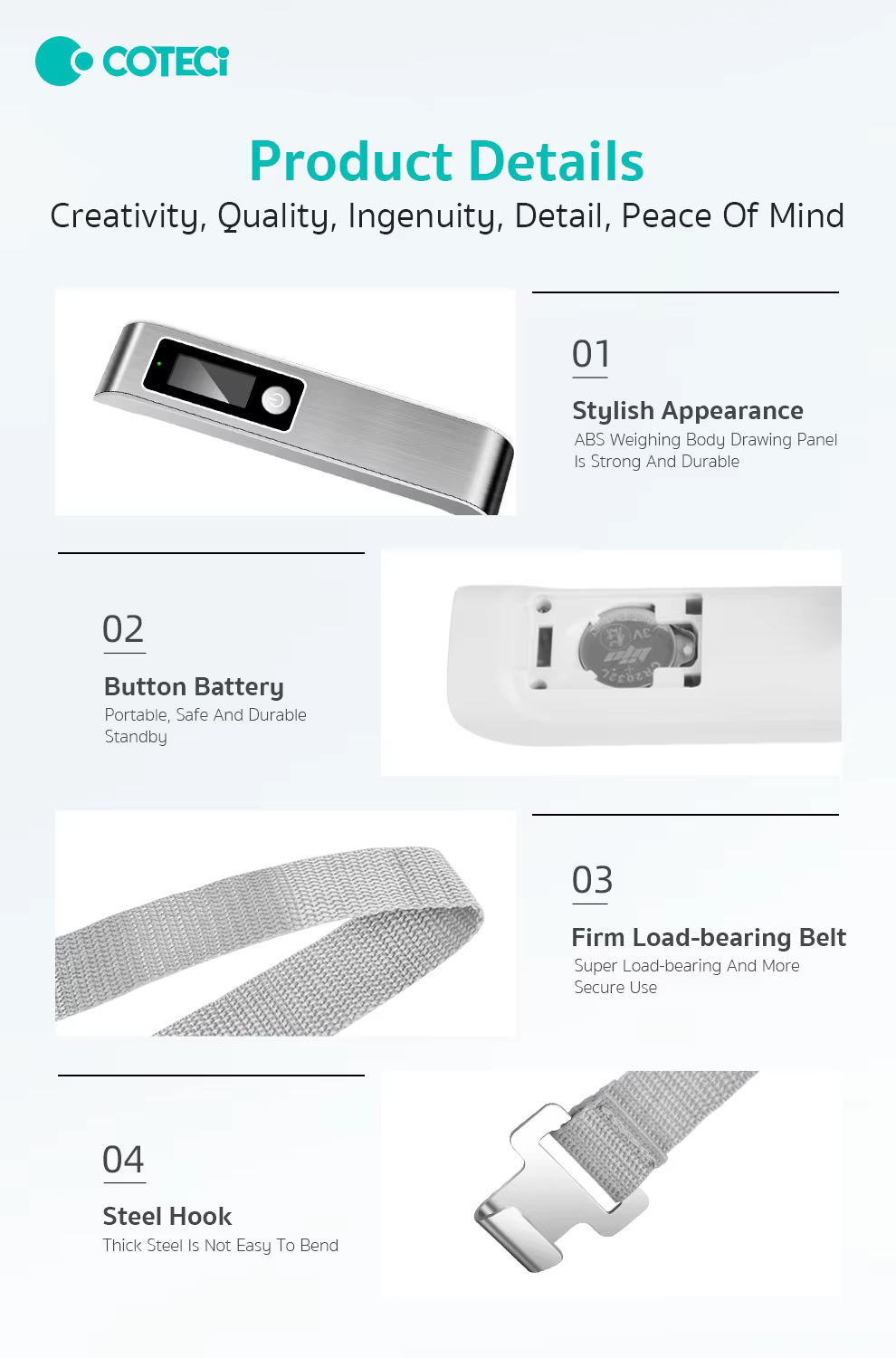 COTECi TR-010 Portable Digital Luggage Scale