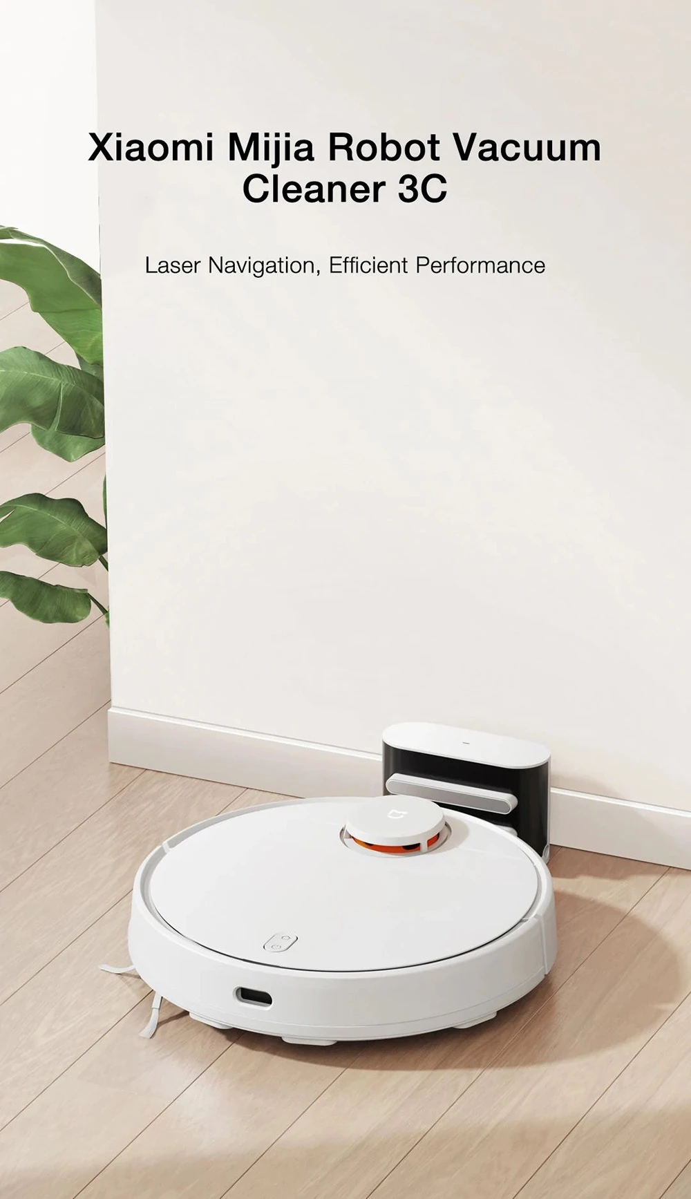 XIAOMI MIJIA Robot Vacuum Mop 3C Enhanced Edition Cyclone Suction