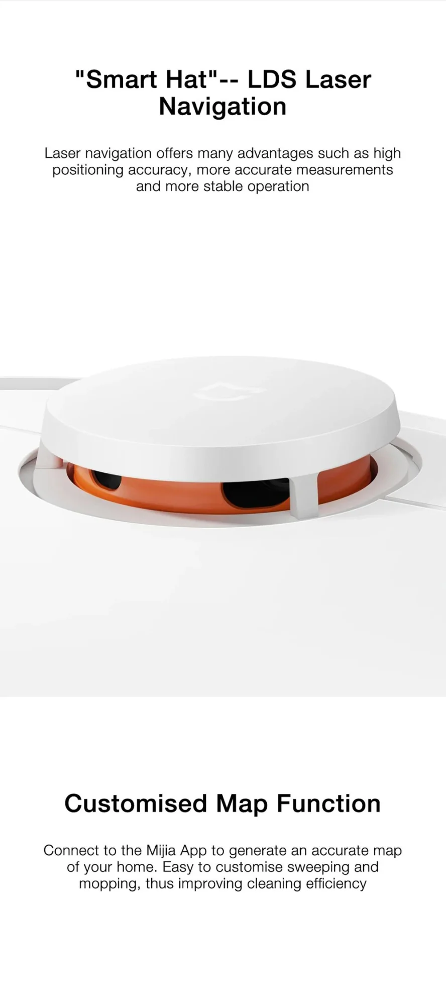 XIAOMI MIJIA Robot Vacuum Mop 3C Enhanced Edition Cyclone Suction