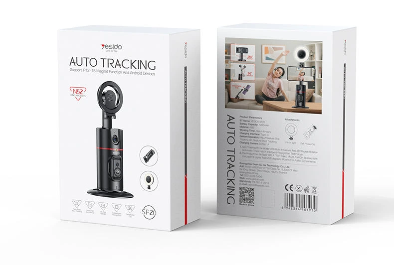 Yesido SF20 Magnetic Auto Face Tracking Gimbal Selfie Stick