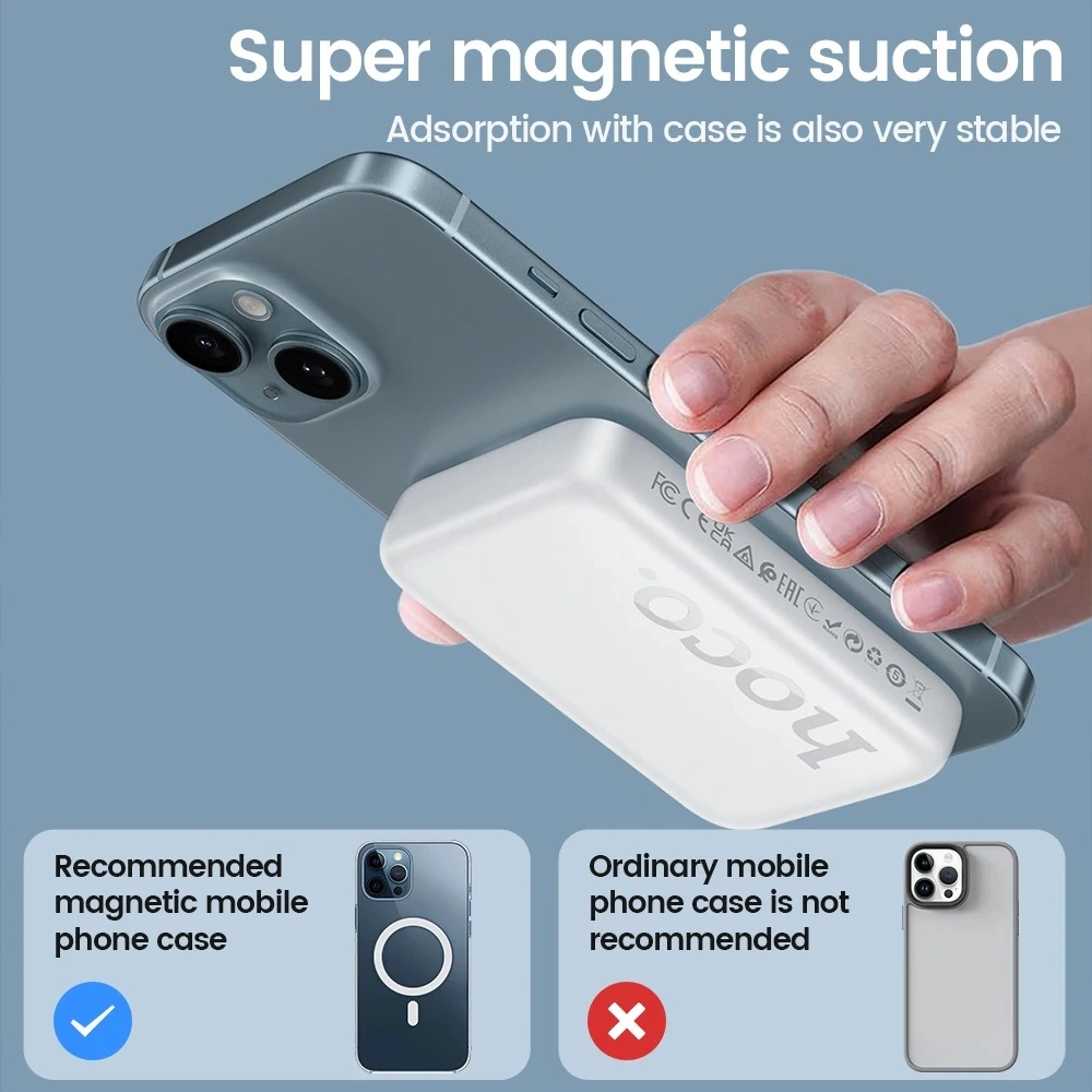 Hoco J117A 10000mAh Magsafe Magnetic Wireless Powerbank