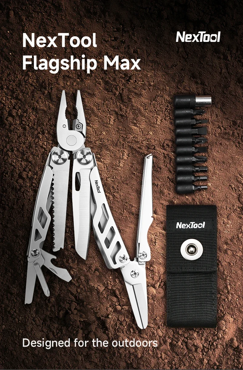 NexTool NE20310 Flagship Max 14 In 1 EDC Multi Tool Pliers Folding Knife