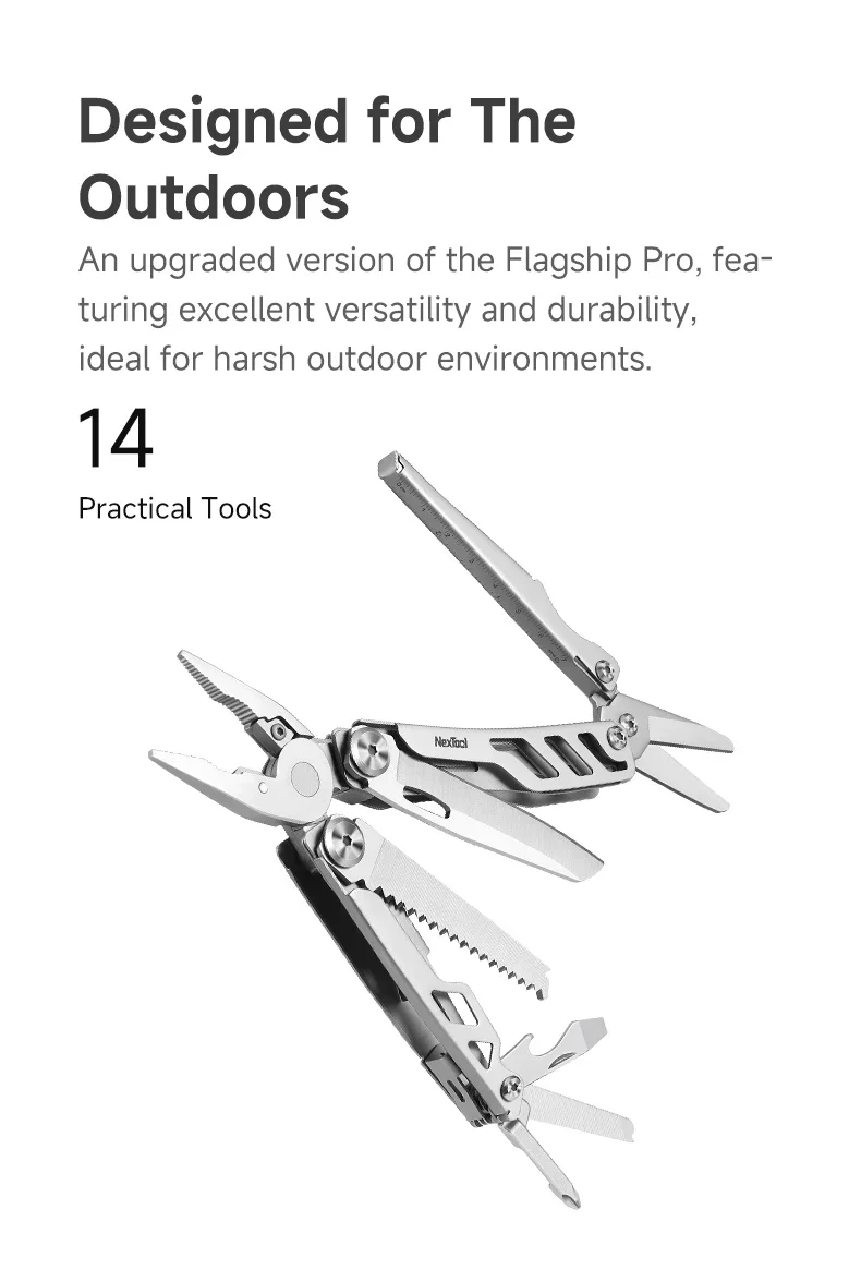 NexTool NE20310 Flagship Max 14 In 1 EDC Multi Tool Pliers Folding Knife