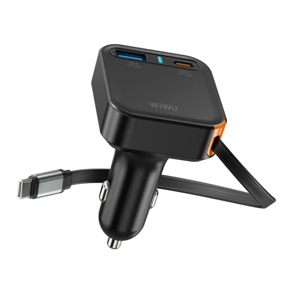 WiWU-Wi‑CC033-Helix-USB-AC-65W-Triple-Port-Car-Charger