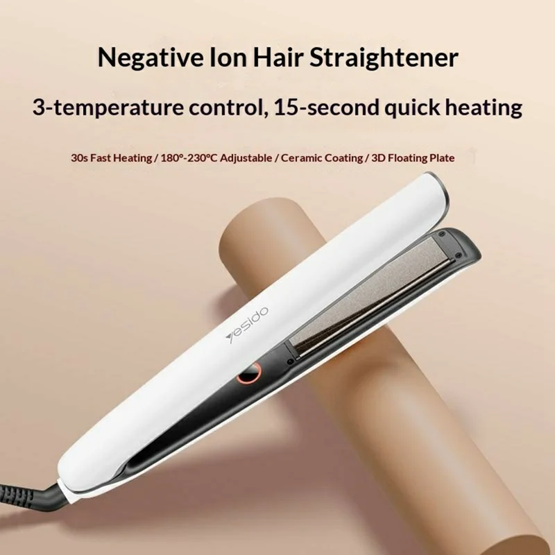 Yesido MG31 Hair Straightener – 230°C Negative Ion Ceramic Fast Heating Hair Styling Iron