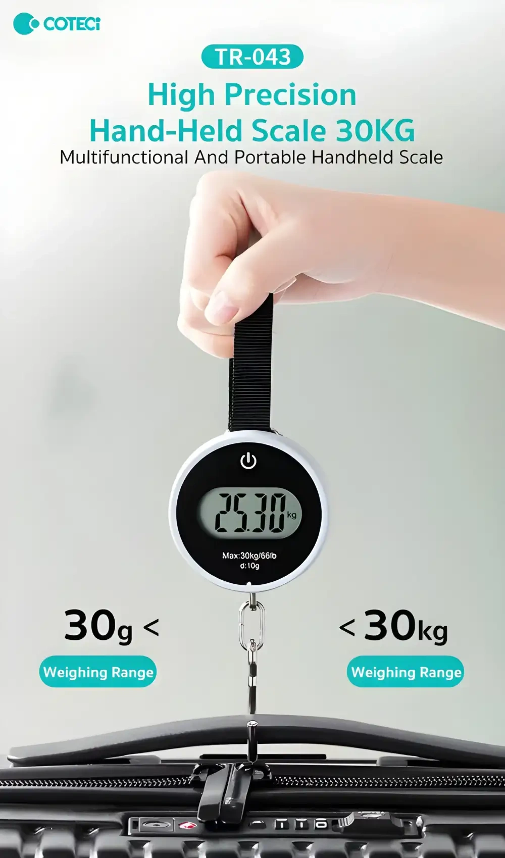 Coteci TR-043 High Precision Hand-Held Scale 30kg