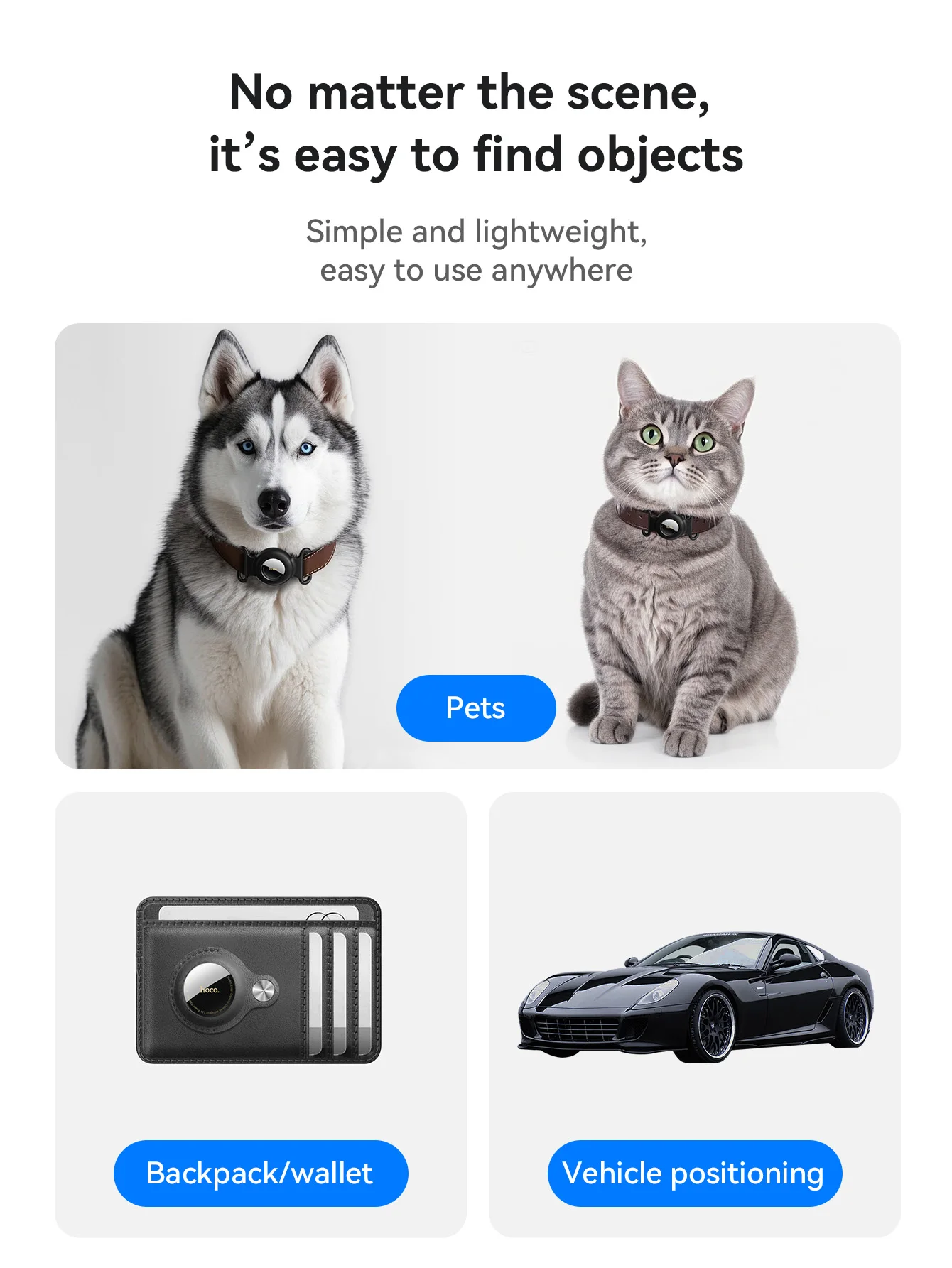 Hoco E91C Tiger Intelligent Positioning Anti-Lost Device (Pet Collar Type)