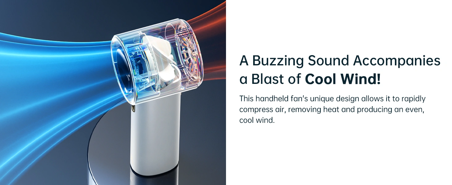JisuLife Handheld Fan Pro1 | 3600mAh 15000RPM Turbo Cooling