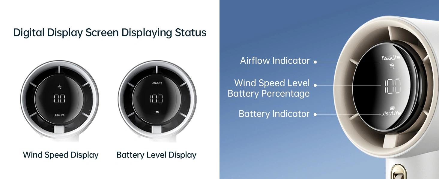 JisuLife Handheld Fan Pro1 | 3600mAh 15000RPM Turbo Cooling