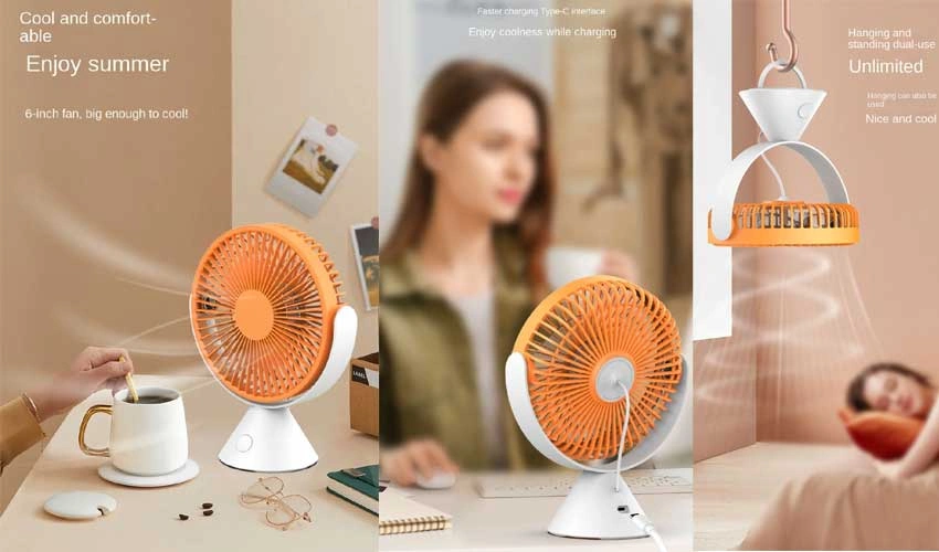 XUNDD M321 Portable Mini Fan 5500mAh USB Silent Desk Fan
