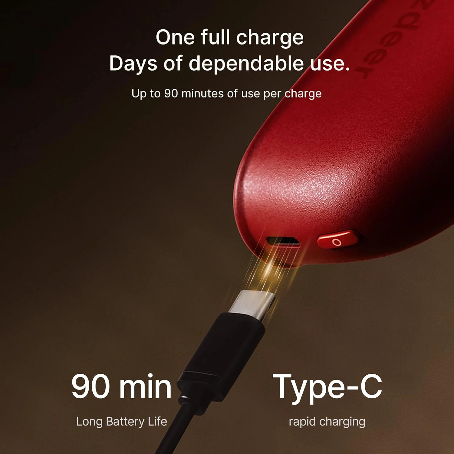 ZDEER LED Red Light Therapy for Face & Neck Massager Facial Care Device – Electric Gua Sha Brass Tool with Heat & Vibration for Firming, Sculpting & Skincare, Red