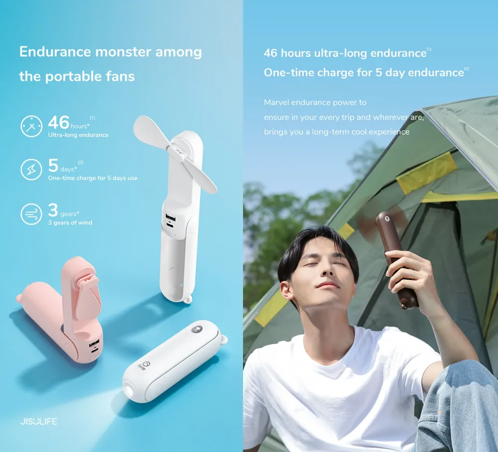 jisulife-f8x-mini-portable-fan-4500mah-type-c-rechargeable