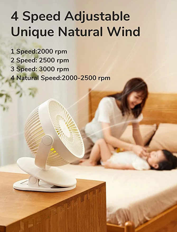 jisulife-fa18s-portable-clip-fan-4000mah-usb-rechargeable