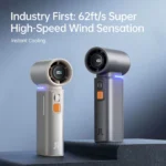 JisuLife Ultra1 Handheld Fan 100 Speed 9000mAh Fast Charging Key Features: 100 adjustable speed levels 9000mAh rechargeable battery 19m/s powerful airflow 18W fast charging support 1–6 hours operating time Quiet operation (50dB) Lightweight and portable design Multifunctional accessories included Built-in LED light