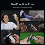 JisuLife Ultra2 Handheld Fan 100 Speed 9000mAh Fast Charging Key Features: 100-level wind speed adjustment 9000mAh high-capacity battery Up to 25 hours battery backup 18W fast charging support 2.5–3.5 hours charging time Removable rear grid design Lightweight and portable build