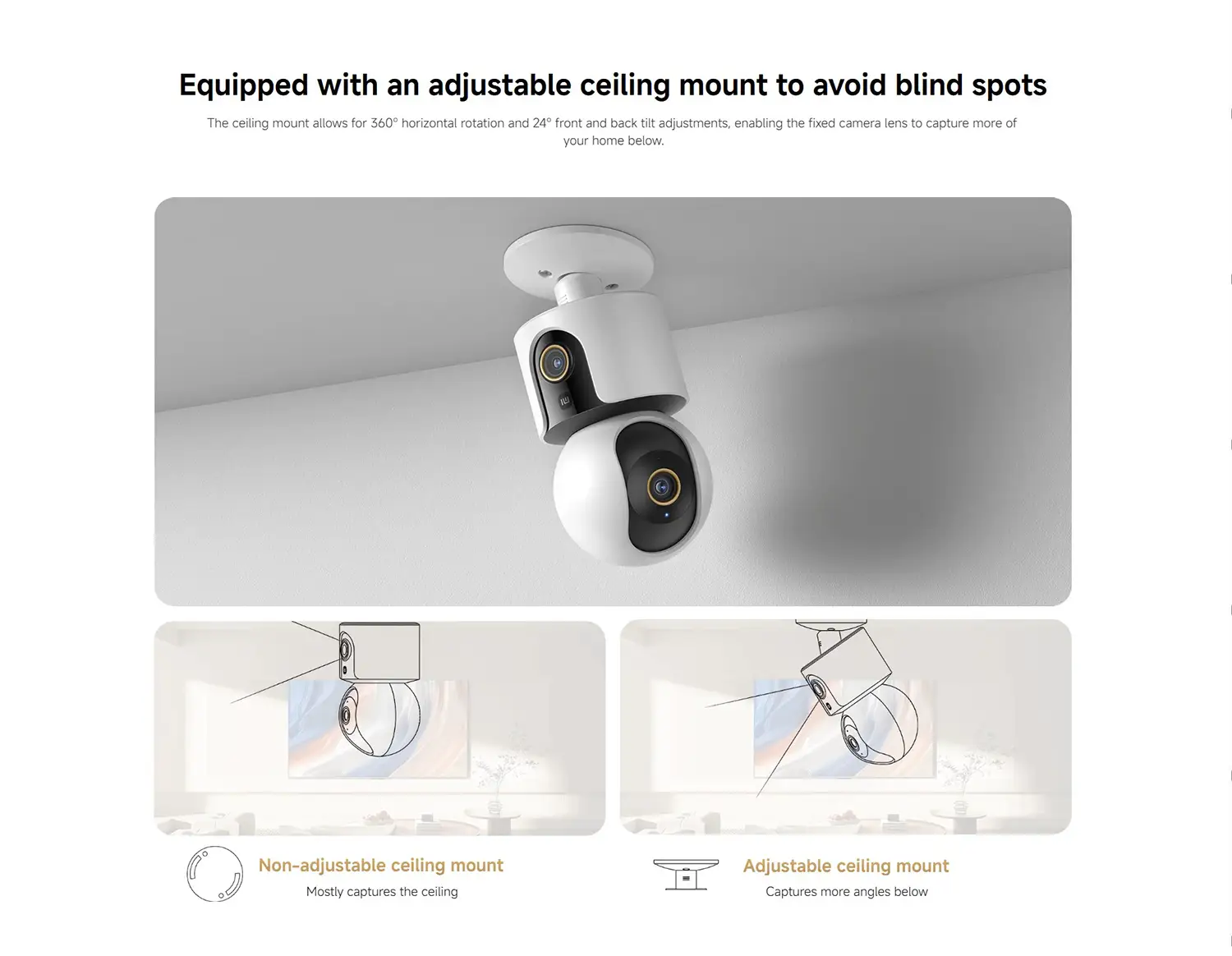 Xiaomi Smart Camera C500 Dual AI Dual 4MP WiFi 6 Security Camera