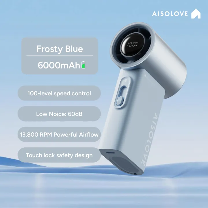 AISOLOVE F20 Turbo High Speed Portable Handheld Fan 6000mAh