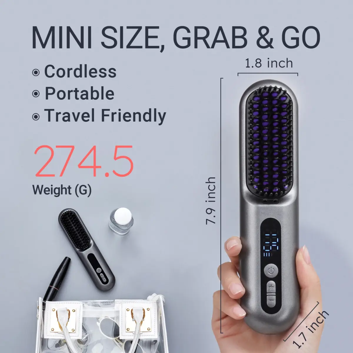 Lowra Rouge SL-620 Cordless Ionic Hair Straightener Brush