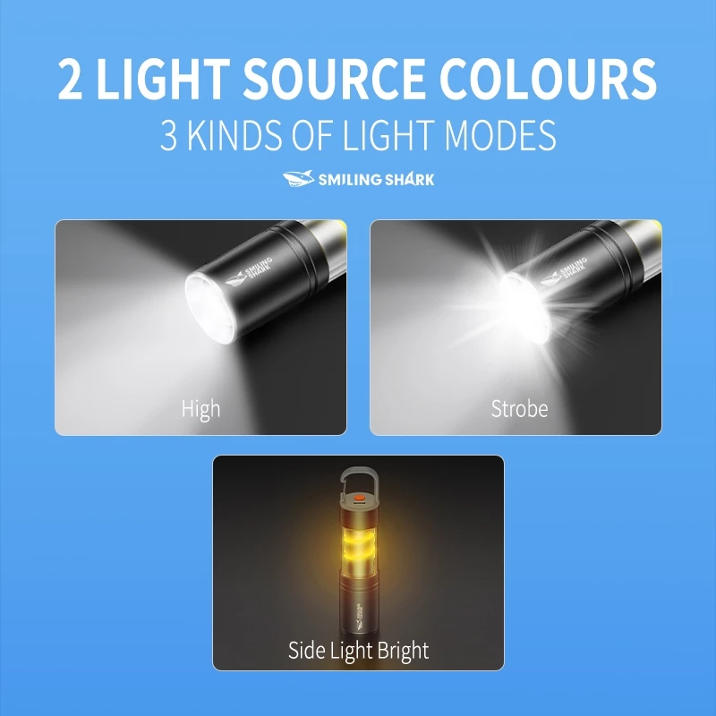 smiling-shark-sd5241-mini-rechargeable-multifunction-flashlight