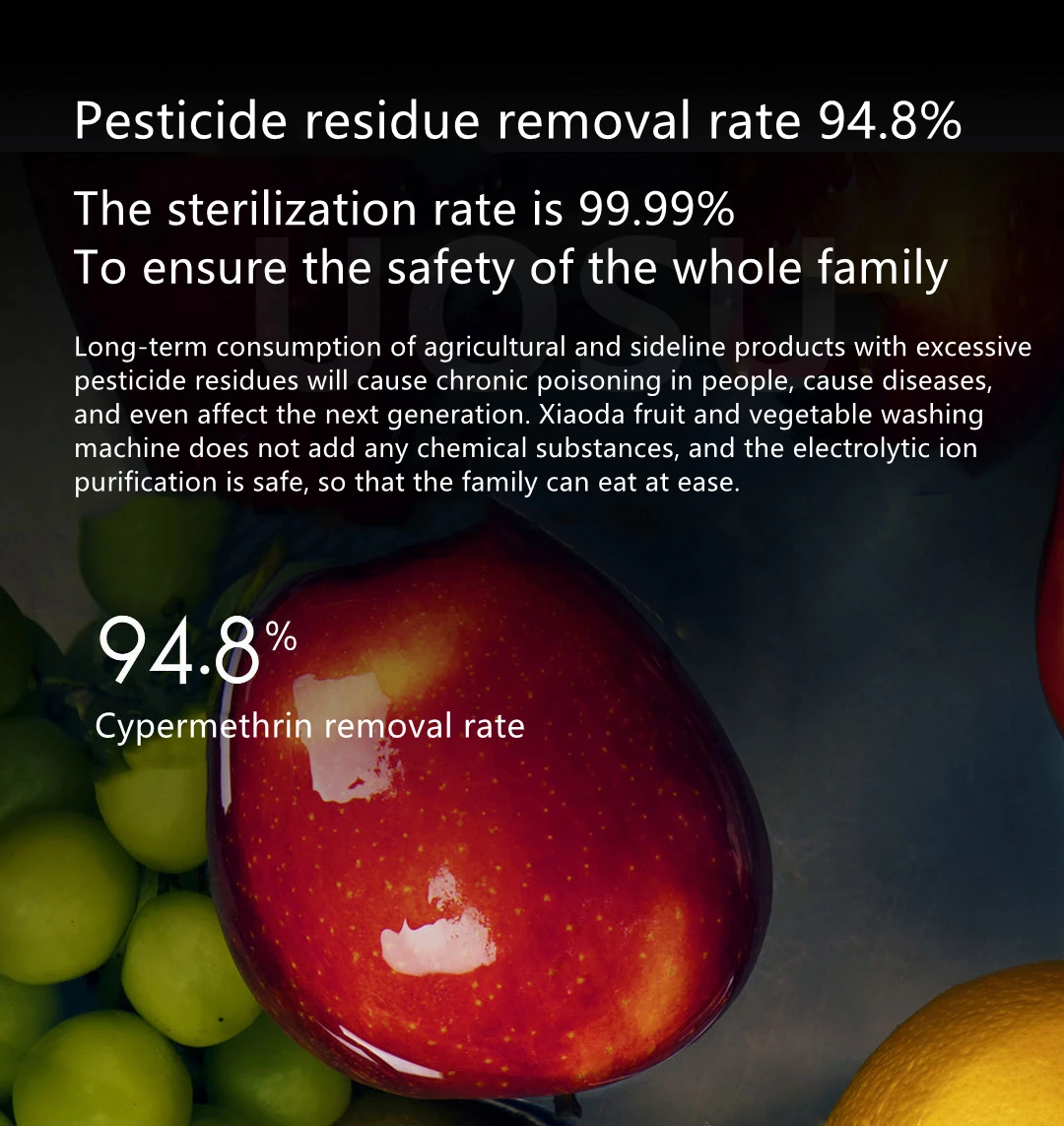 Xiaoda HD-ZNGSQXJ01 Portable Fruit & Vegetable Cleaner IPX7