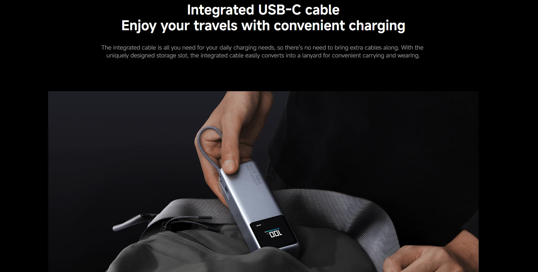 Xiaomi 165W 10000mAh Power Bank with Integrated Cable PB1165MI