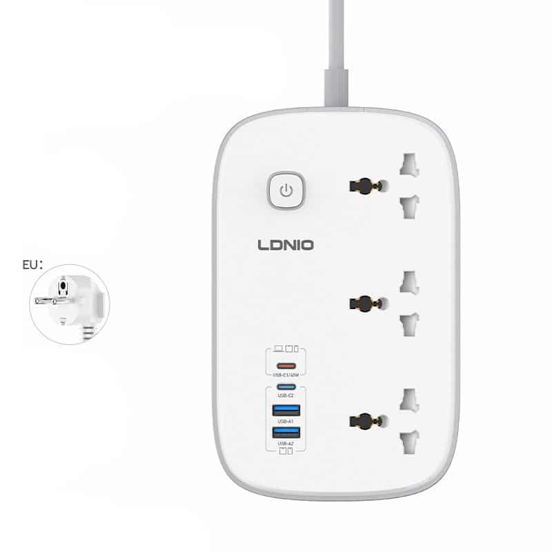 ldnio-sc6-45w-usb-c-power-strip-with-2m-extension-cord