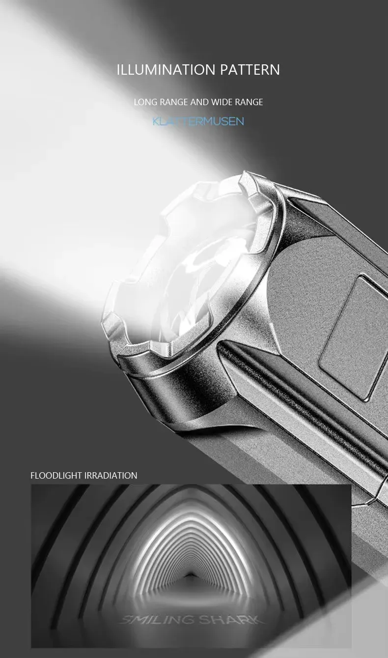 Msmiling-shark-622a-rechargeable-led-flashlight-with-telescopic-focus