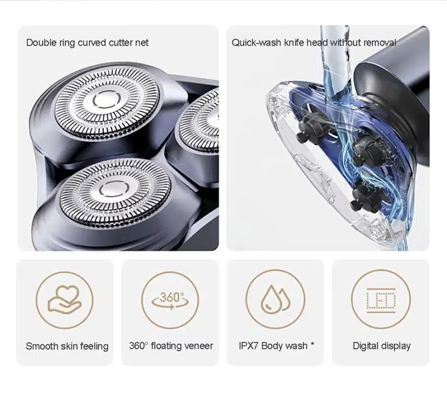 xiaomi-mijia-electric-shaver-s302-waterproof-rechargeable-shaver