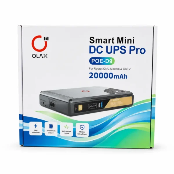 OLAX Smart Mini DC UPS Pro POE-D9 20000mAh 24W Router UPS